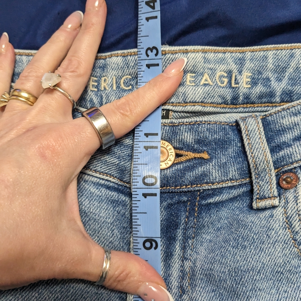 American eagle mom jeans destroyed with back of thigh slit - Picture 9 of 16